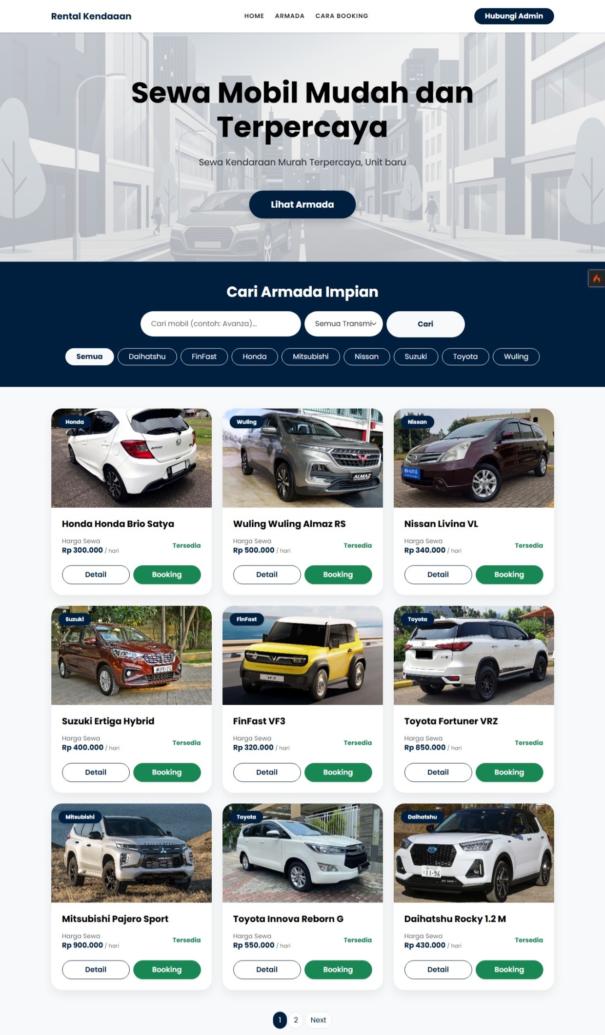 Aplikasi Rental Kendaraan