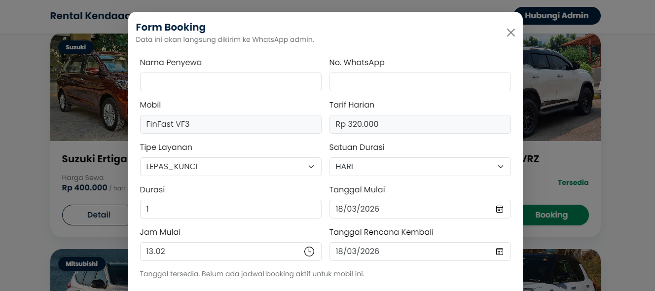 Aplikasi Rental Kendaraan