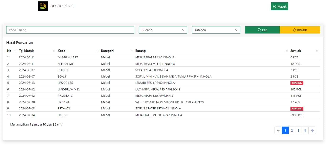 Aplikasi Ekspedisi DD-Ekspedisi